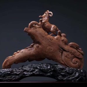 Tam Dương Khai Thái Gỗ Đàn Hương Ấn Độ Cao 35cm - Hình ảnh 9