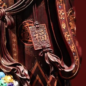 Thần tài Nghênh Hỷ Gỗ Vương Mộc Tử Đàn Cao 92cm - Hình ảnh 5