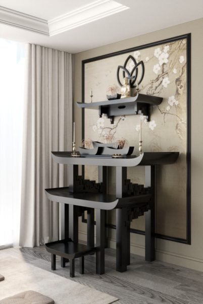 Thực hiện xông hương, đốt trầm và thắp hương sau khi khai quang bàn thờ