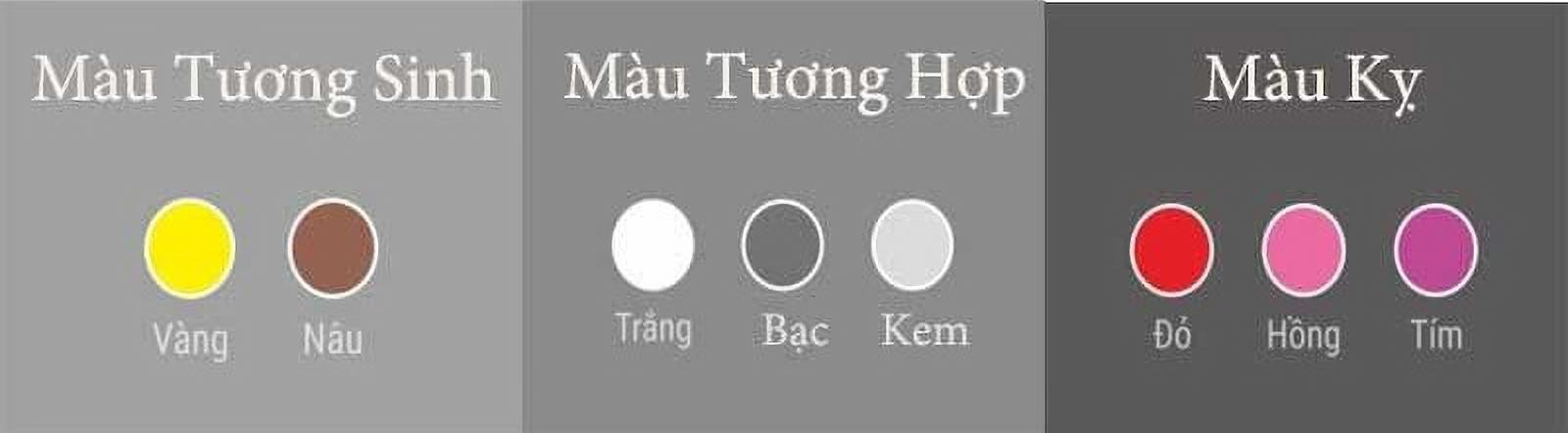 Tổng hợp màu tương sinh, tương hợp giúp người tuổi Nhâm Dần mệnh Kim thu hút vượng khí