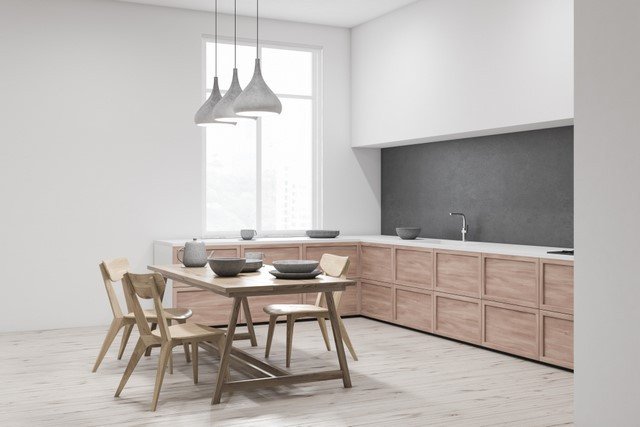 Tông màu trắng xám hiện đại cho căn bếp hợp tuổi Bính Ngọ