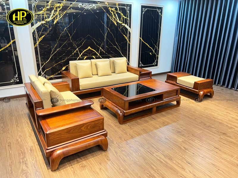 Tổng quan bộ nội thất gỗ Hương Vàng cho phòng khách