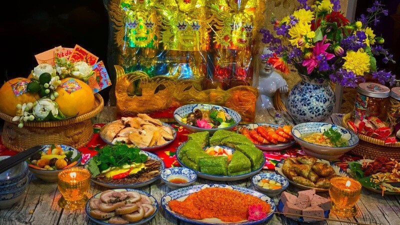 Tổng quan mâm cúng đầy đủ lễ vật cho nghi lễ cúng Ông Công Ông Táo ở đâu vào cuối năm