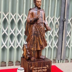 Trần Quốc Tuấn Gỗ Mun Hoa Cao 80cm -2