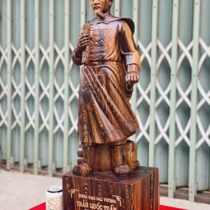 Trần Quốc Tuấn Gỗ Mun Hoa Cao 80cm -3