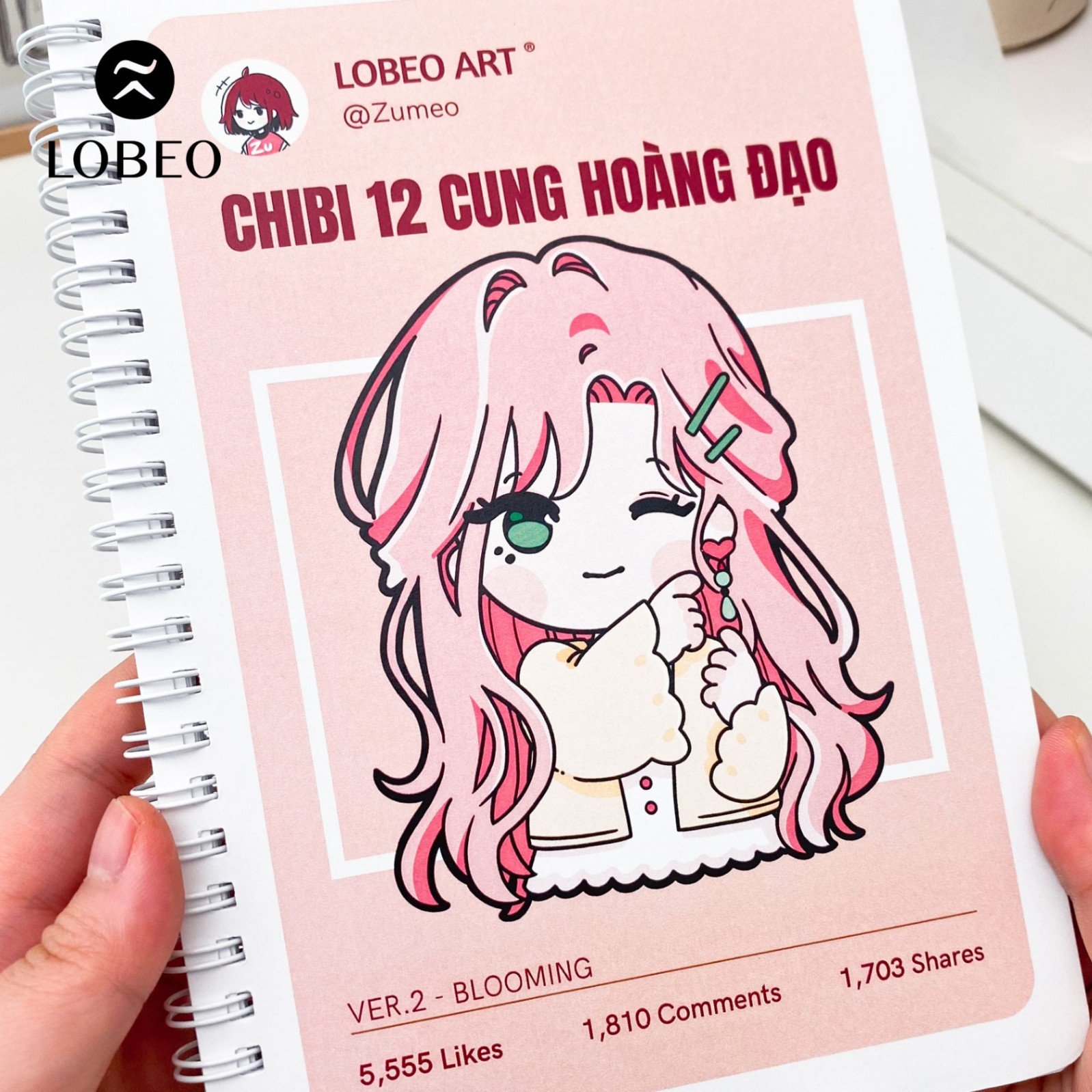 Trang tô màu chibi cung hoàng đạo Bạch Dương với bông hoa