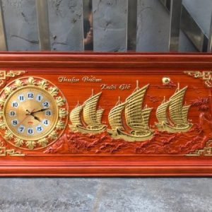 tranh đồng hồ thuận buồm xuôi gió ngang 108 khung trơn