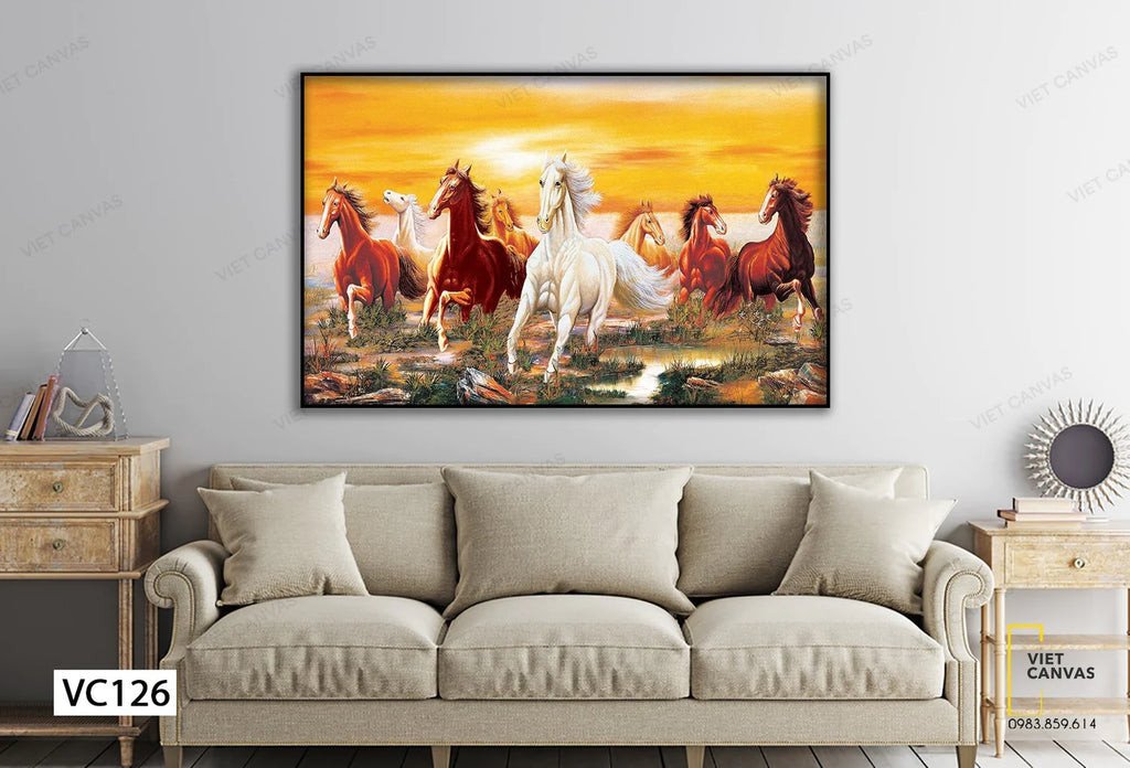 Tranh ngựa mã đáo thành công với ý nghĩa mang lại tài lộc và may mắn