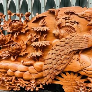 Tranh-Quạt-Phu-Thê-Viên-Mãn-Bốn-Mùa-Gỗ-Hương-Dá-Ngang-1m2-3