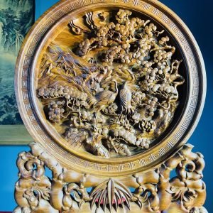 Tranh-Tùng-Hạc-Diên-Niên-Gỗ-Hương-Dá-Cao-79cm-1