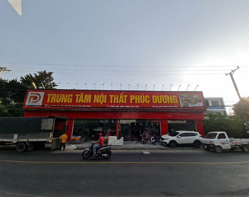 Trung tâm nội thất Phúc Dương nằm trên Quốc Lộ 30 tại Cao Lãnh