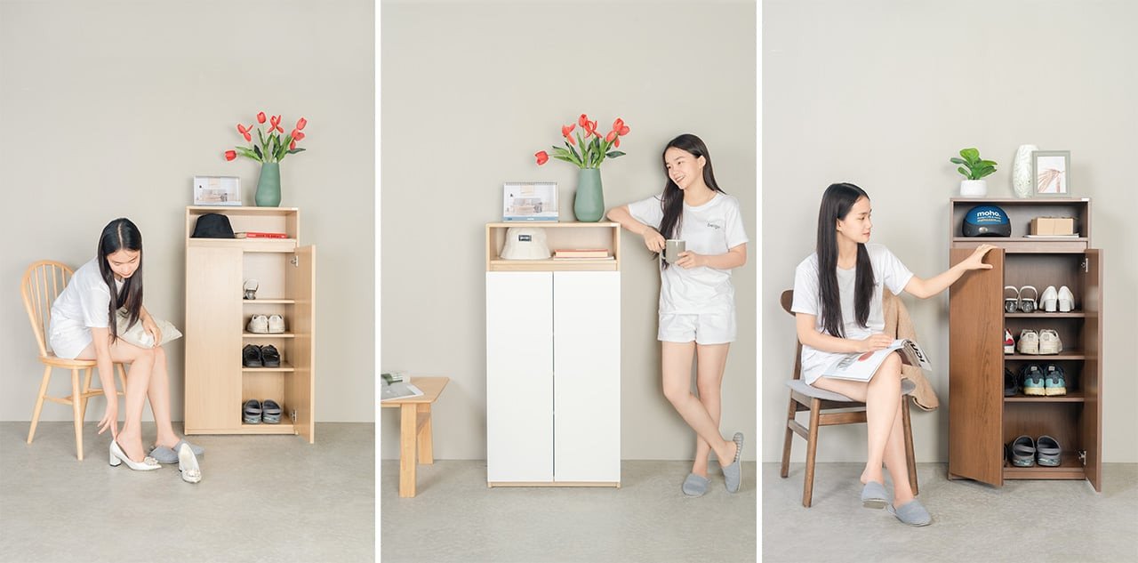 Tủ đựng giày dép bằng gỗ