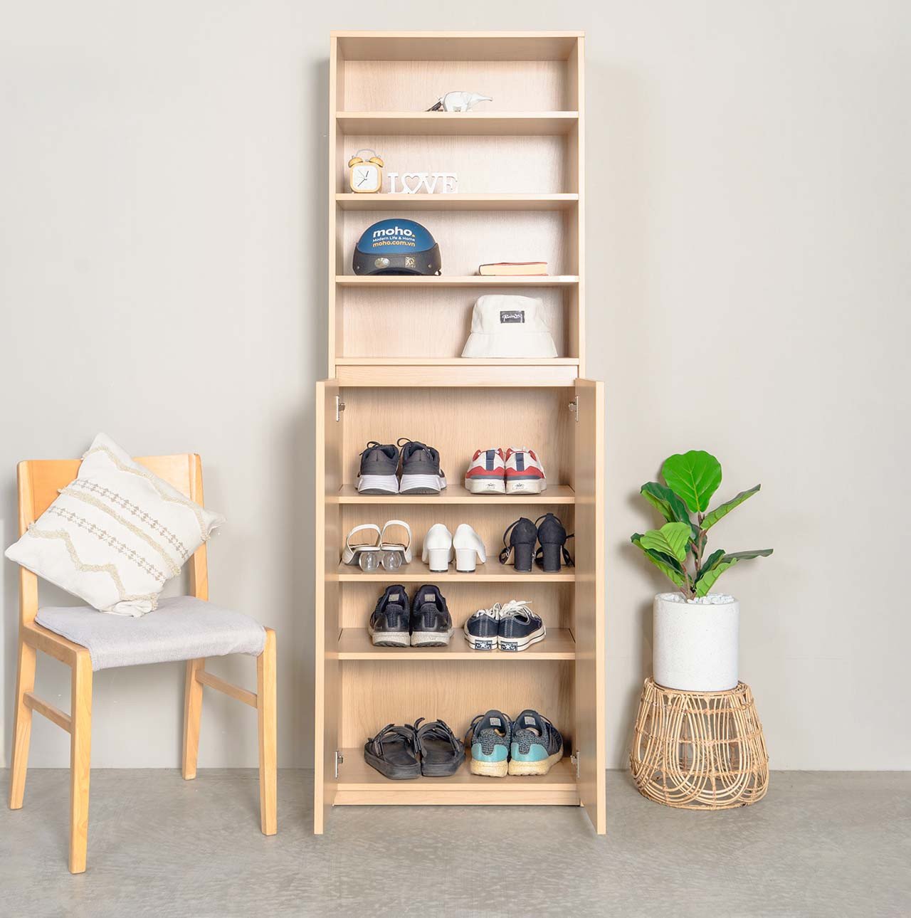 Tủ giày gỗ Vienna đa năng cho lối vào