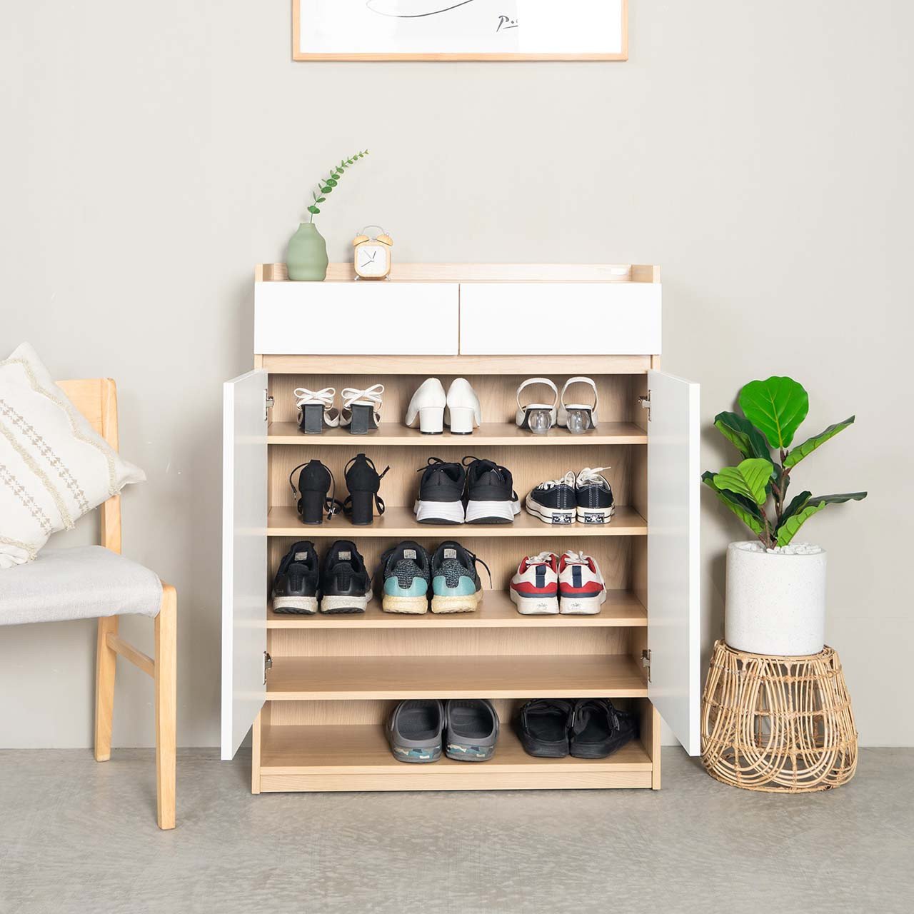 Tủ giày gỗ Vienna với thiết kế hiện đại