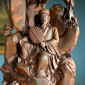Tượng-Khổng-Minh-Tiên-Sinh-Gỗ-Trắc-Dổ-Den-Cao-76cm-6-scaled