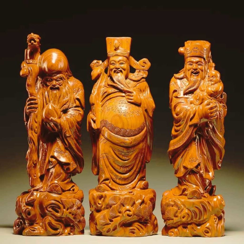 Tượng Tam Đa cho gia chủ mệnh Kim, tôn vinh ý nghĩa Phúc Lộc Thọ