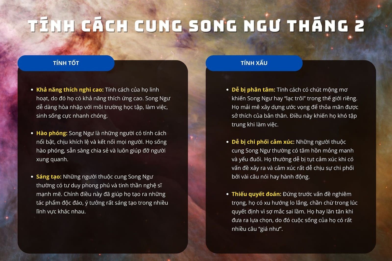 Ưu nhược điểm trong tính cách của Song Ngư tháng 2