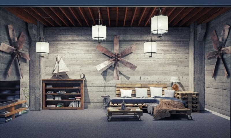 vị trí đặt bộ sô pha bằng gỗ pallet