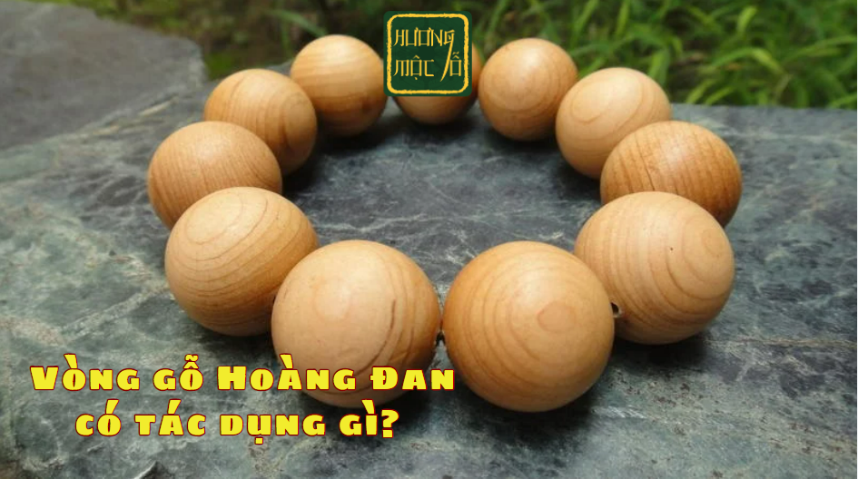Vòng tay gỗ hoàng đàn tuyết Lạng Sơn vân đẹp tự nhiên đeo tay mang ý nghĩa phong thủy tốt