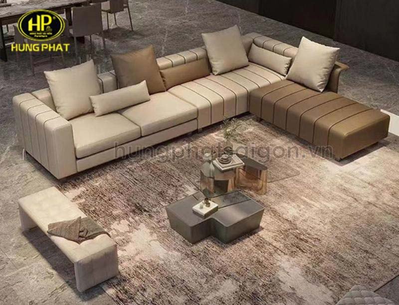 Xác định kích thước sofa da góc L phù hợp với bố cục phòng
